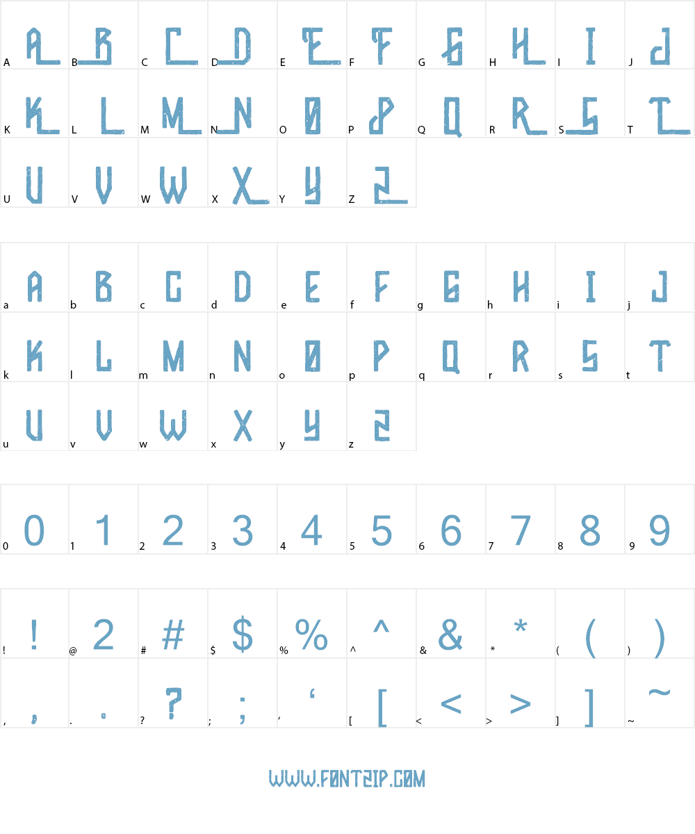 Wild River Font Character
